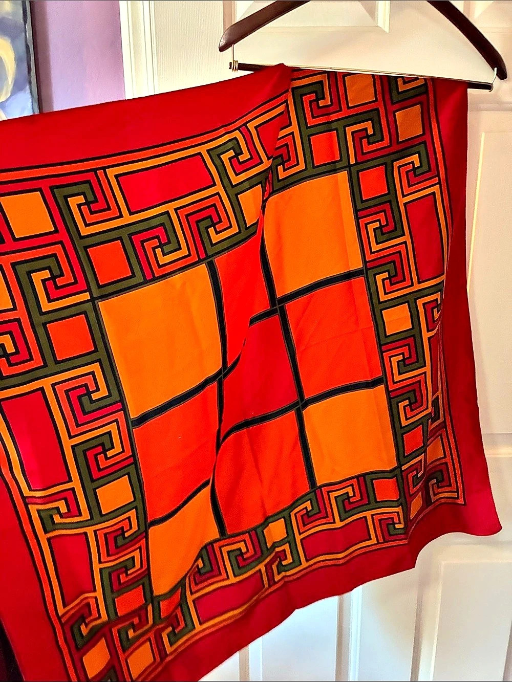 VTG SILK GEOMETRIC WRAP